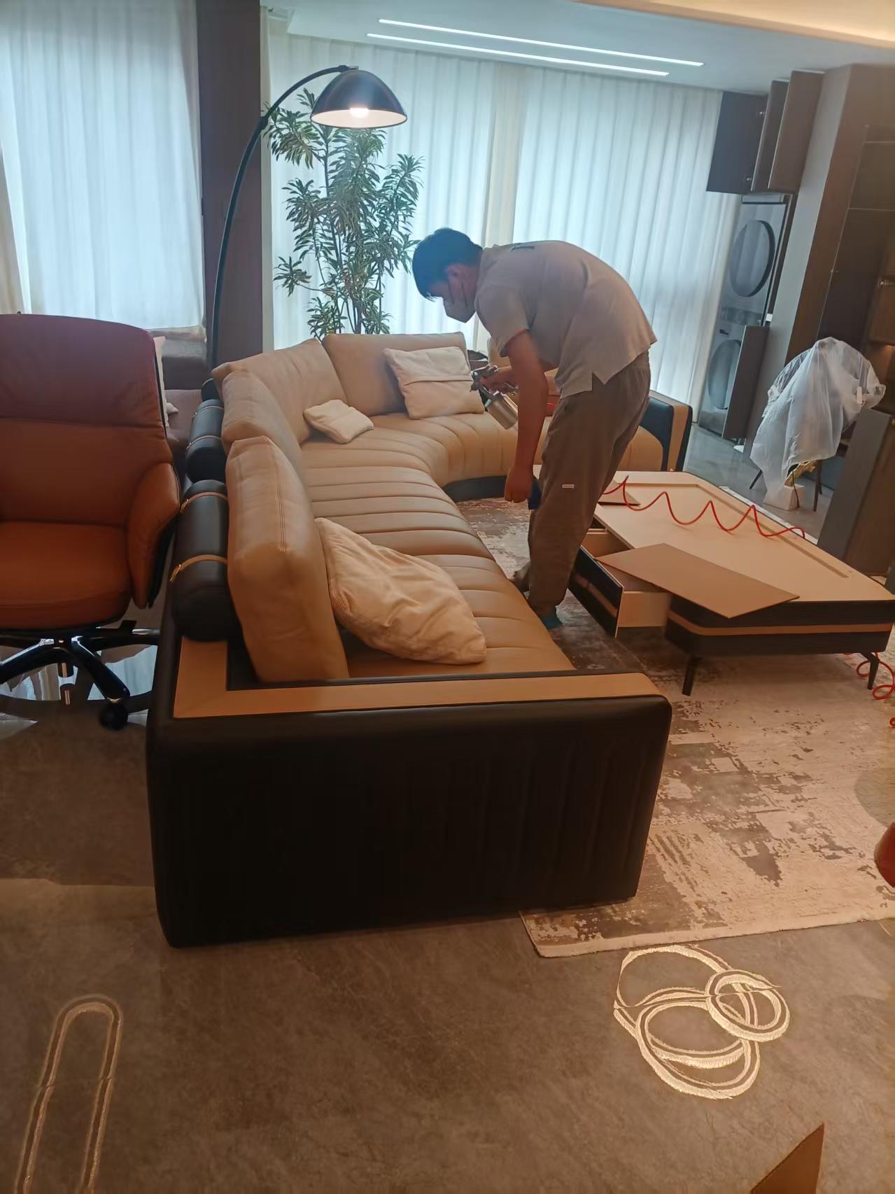 沙发与家具现场施工